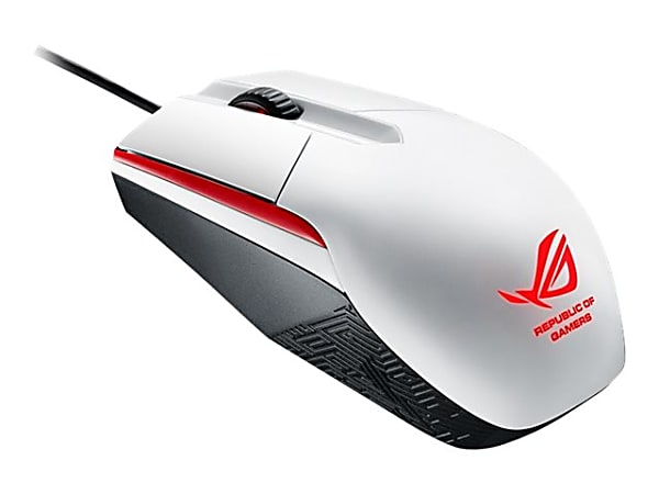 ASUS ROG Sica - Mouse - right and left-handed - optical - 3 buttons - wired - USB - glacier white