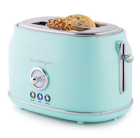 Nostalgia CLTOS2AQ Classic Retro 2-Slice Toaster, Aqua