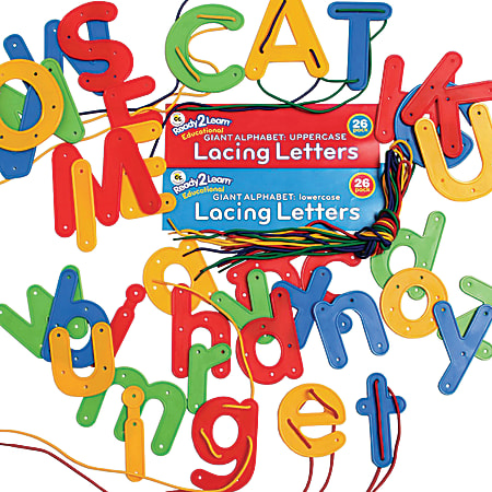 Ready 2 Learn Lacing Alphabet 68-Piece Set, Multicolor