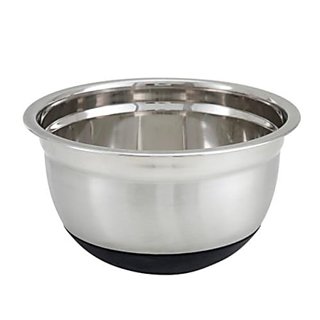Winco Stainless Steel Mixing Bowl With Silicone Base,