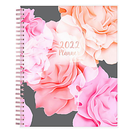 Blue Sky™ Frosted Monthly Safety Wirebound Planner, 8" x 10", Joselyn, January to December 2022, 110395