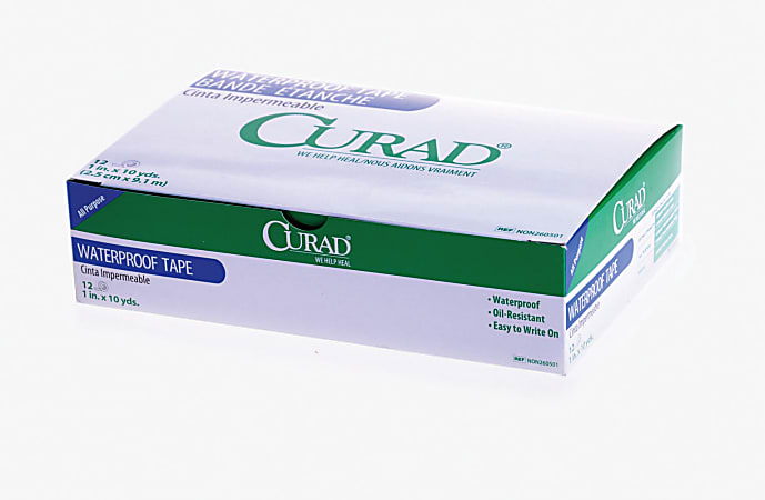CURAD Paper Medical Tape 1inx10yd 12Ct
