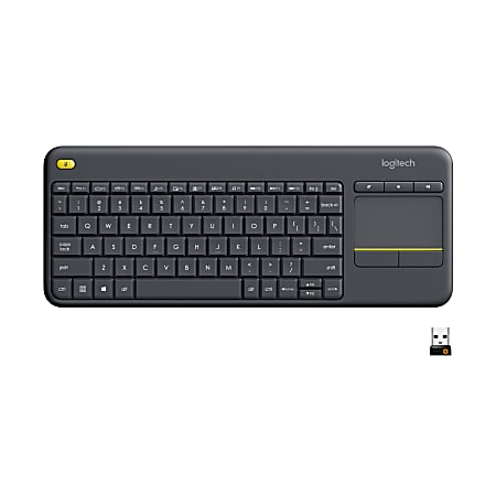 Logitech® K400 Plus Wireless Touch Keyboard, Black, 920-007119