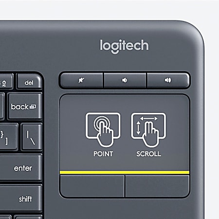 hæk Advent administration Logitech K400 Plus Wireless Touch Keyboard Black 920 007119 - Office Depot