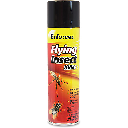Enforcer Flying Insect Killer - Spray - Kills Mosquitoes, Cockroaches, Flies, Gnats, Moths - 16 fl oz - Clear - 1 Each