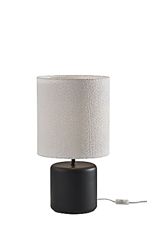 Adesso Tatum Table Lamp, 23”H, White Shade/Black Base