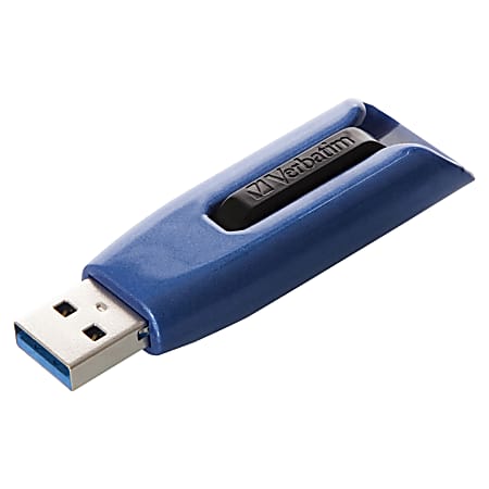 V3 Max USB 3.0 Flash Drive, 128 GB, Blue V3 Max USB 3.0 Flash Drive, 128 GB, Blue