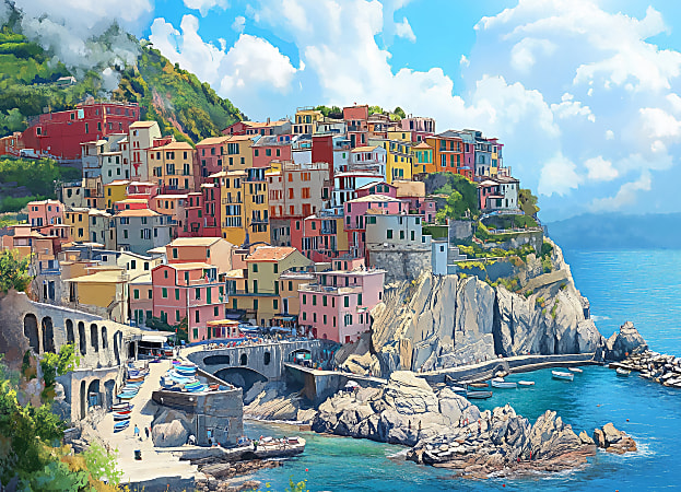 Willow Creek Press Puzzle Cinque Terre 10 x 12 1000 Pieces Office Depot
