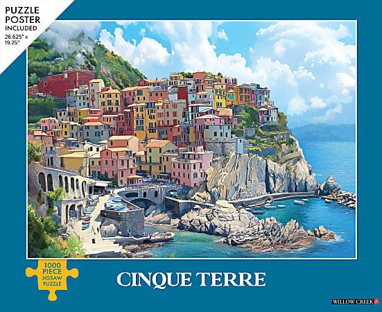 Willow Creek Press Puzzle Cinque Terre 10 x 12 1000 Pieces Office Depot