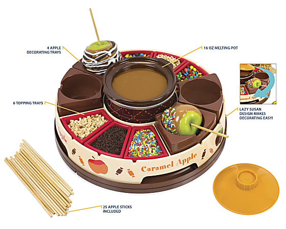 Nostalgia Electrics NCCA5 Caramel Chocolate Apple Maker 6 12