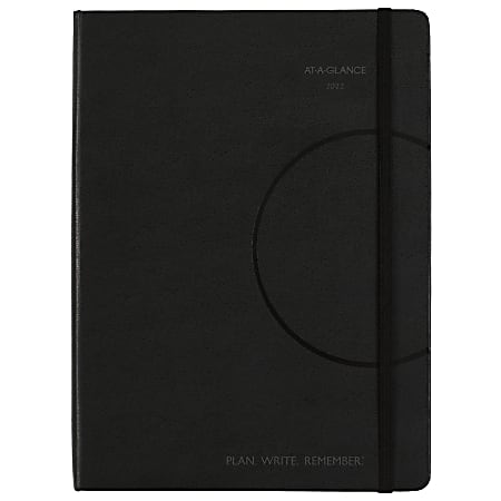 AT-A-GLANCE® Plan. Write. Remember. Weekly/Monthly Appointment Planner, Black, 7-1/2” x 10”, 70695005