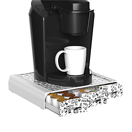 Mind Reader "Anchor" Coffee Pod Triple Drawer For 36 K-Cup® Pods, White