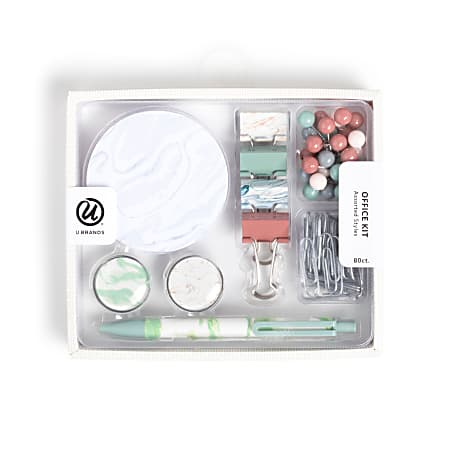 U Brands® Novelty Stationery Kit, Set In Stone, Kit Of 80 Pieces