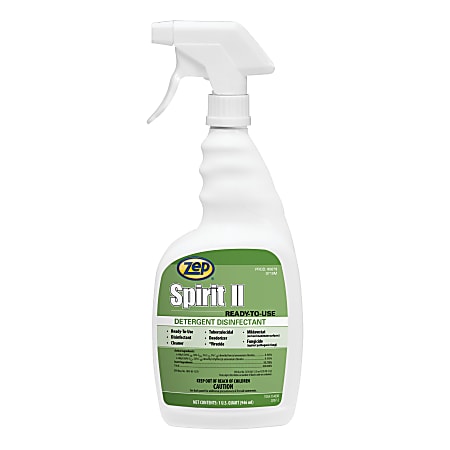 Spirit II Ready-to-Use Disinfectant, Citrus Scent, 32 oz Spray Bottle, 12/Carton Spirit II Ready-to-Use Disinfectant, Citrus Scent, 32 oz Spray Bottle, 12/Carton