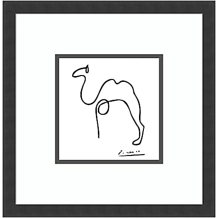 Amanti Art The Camel by Pablo Picasso Wood Framed Wall Art Print, 17”W x 17”H, Black