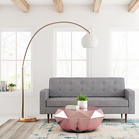 Zuo Modern Griffith Floor Lamp 75 316 H Brushed Brass ShadeBrushed