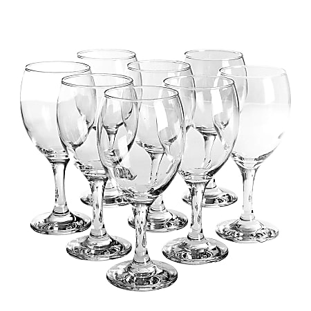 Pasabahce Imperial 8-Piece Red Wine Glass Set, 10.25 Oz, Clear