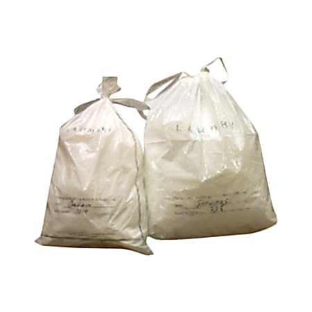 Elkay Plastics Hotel Laundry Bags With Tear Ties, 14" x 24", White, Pack Of 1,000 Bags