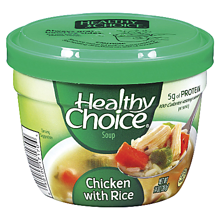 Healthy Choice Soup, Chicken With Rice, 14 Oz., Carton Of 12