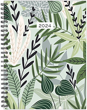 2024 Willow Creek Press Softcover Weekly/Monthly Planner, 6-1/2" x 8-1/2", Green Goddess, January To December