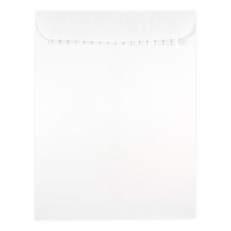 JAM Paper® Open-End Envelopes, 9" x 12", Peel & Seal Closure, White, Pack Of 100 Envelopes