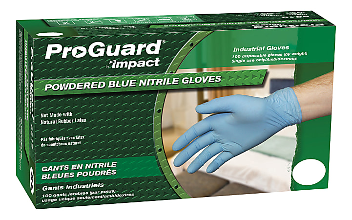 ProGuard General-purpose Disposable Nitrile Gloves, Medium, Blue, Box Of 100