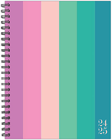 2024-2025 Willow Creek Press Weekly/Monthly Planner, 6-1/2" x 8-1/2", Cabana Stripe, July To June, 46234