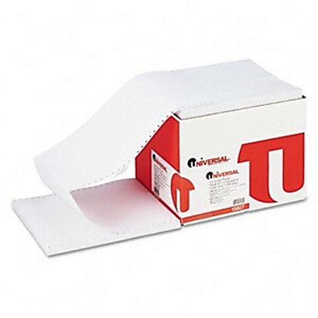 Universal Dot Matrix Continuous Paper - White - 92 Brightness - 9 1/2" x 11" - 20 lb Basis Weight - 2300 Sheet