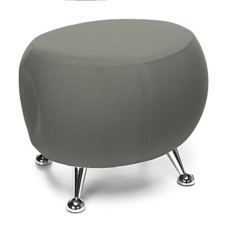 OFM Jupiter Series Stool, Gray/Chrome