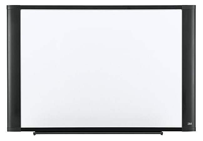 3M™ Melamine Dry-Erase Whiteboard, 24" x 36", Aluminum Frame With Graphite Finish