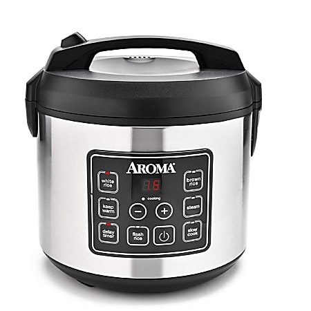 Aroma ARC 150SB 20 Cup Digital Cool Touch Rice Cooker 10 78 H x 11 14 W ...
