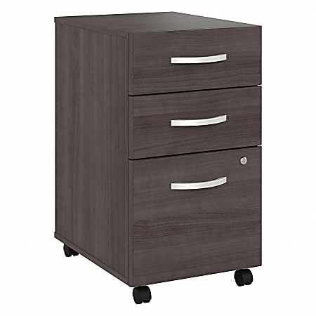 Bush Business Furniture Hybrid 28"D Vertical 3-Drawer Mobile File Cabinet, Storm Gray, Delivery