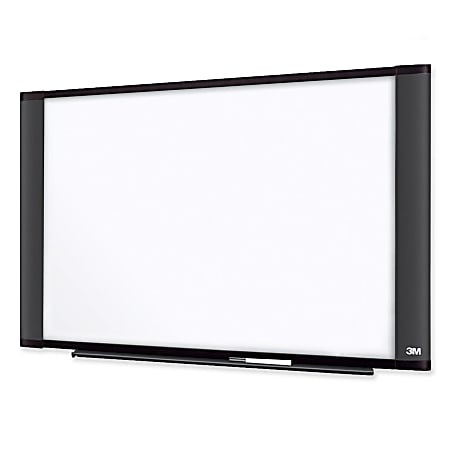 3M™ Melamine Dry-Erase Board With Widescreen-Style Aluminum Frame, Graphite Finish, 48" x 72"