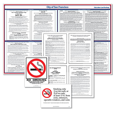 ComplyRight™ City Poster Bundle, Multilingual, San Francisco, California
