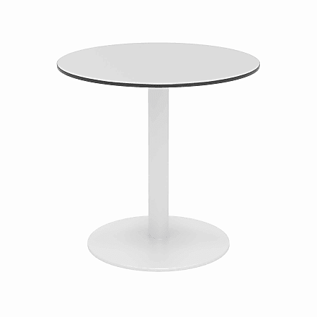 KFI Studios Eveleen Square Outdoor Bistro Patio Table, 41”H x 30”W x 30”D, Gray/Silver