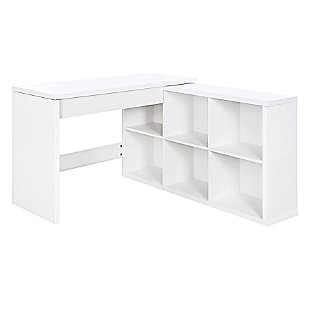 Office Star™ Waverly 48"W Worksmart Sit-To-Stand L-Shaped Desk, White