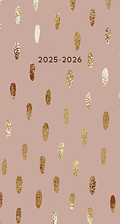 2025 Willow Creek Press 2-Year Monthly Checkbook/Calendar, 3-1/2” x 6-1/2”, Good As Gold, January 2025 To December 2026, 46999