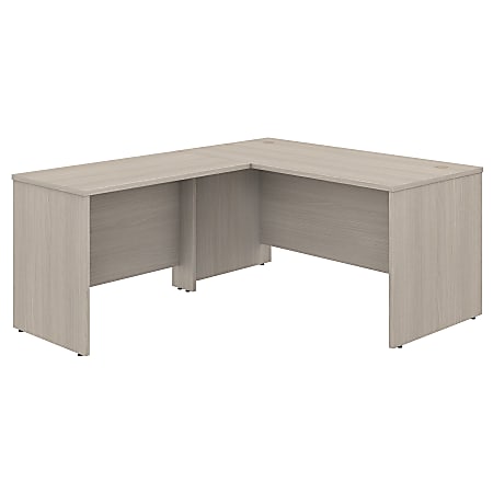 Bush Business Furniture Studio C 60"W L-Shaped Desk With 42"W Return, Sand Oak, Premium Installation