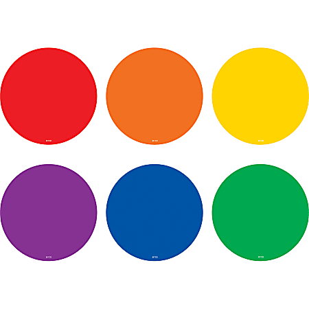 Teacher Created Resources® Spot On® Colorful Circles Carpet Markers, 4" x 4", Pack Of 12 Markers