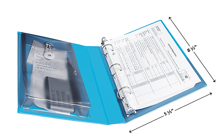 Avery 5 12 x 8 12 Mini Durable View Protect Store Binder 1 Round