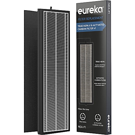 Eureka Air 3-in-1 Air Purifier Replacement Filter - HEPA - For Air Purifier - Remove Airborne Particles, Remove Dust, Remove Allergens, Remove Odor, Remove Gases - 100% Particle Removal Efficiency Particles - 6.1" Height x 1.6" Width - Carbon