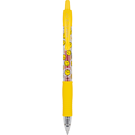 Pilot G2 | SmileyWorld Gel Pen, Fine Point, 0.7mm, Yellow Ink, Single Pen