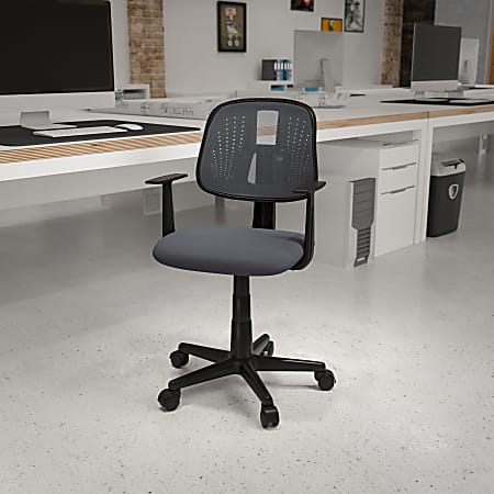 Flash Furniture Flash Fundamentals Mesh Low/Mid-Back Task Chair, Gray