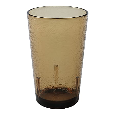 Cambro Del Mar Styrene Tumblers, 8 Oz, Light Amber, Pack Of 36 Tumblers