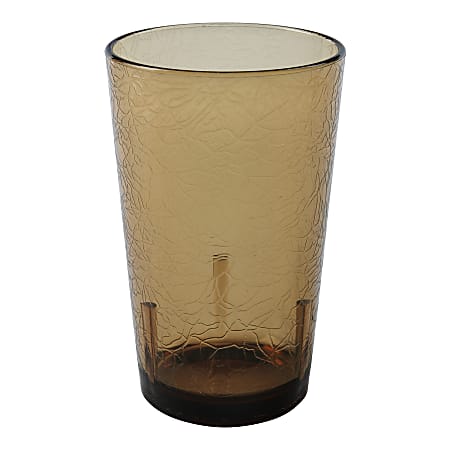 Cambro Del Mar Styrene Tumblers, 8 Oz, Light Amber, Pack Of 36 Tumblers