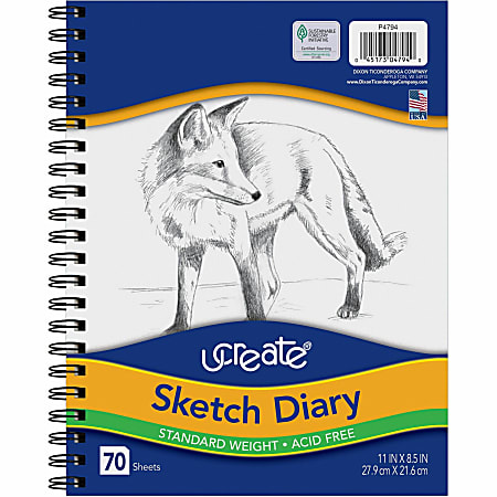 Pacon® Art1st® Sketch Diary, 11" x 8 1/2", 70 Sheets