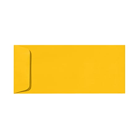 LUX Open-End Envelopes, #10, Peel & Press Closure, Sunflower Yellow, Pack Of 50