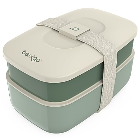 Bentgo Classic All-In-One Lunch Box Container, 3-13/16"H x 4-3/4"W x 7-1/8"D, Khaki Green
