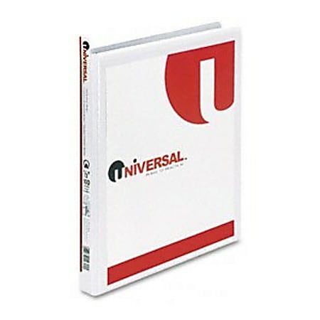 Universal® Round Ring Economy Vinyl View Binder, 1/2