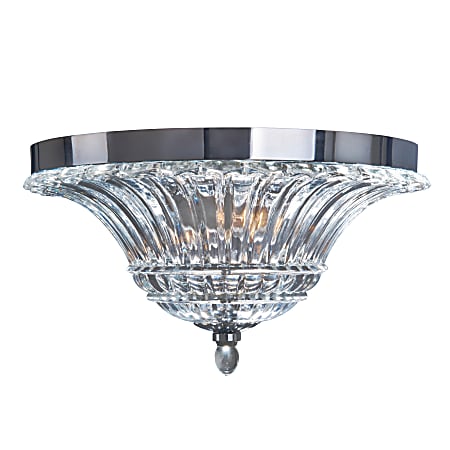 Elegant Designs 2-Light Flush-Mounted Ceiling Light, 14"W,